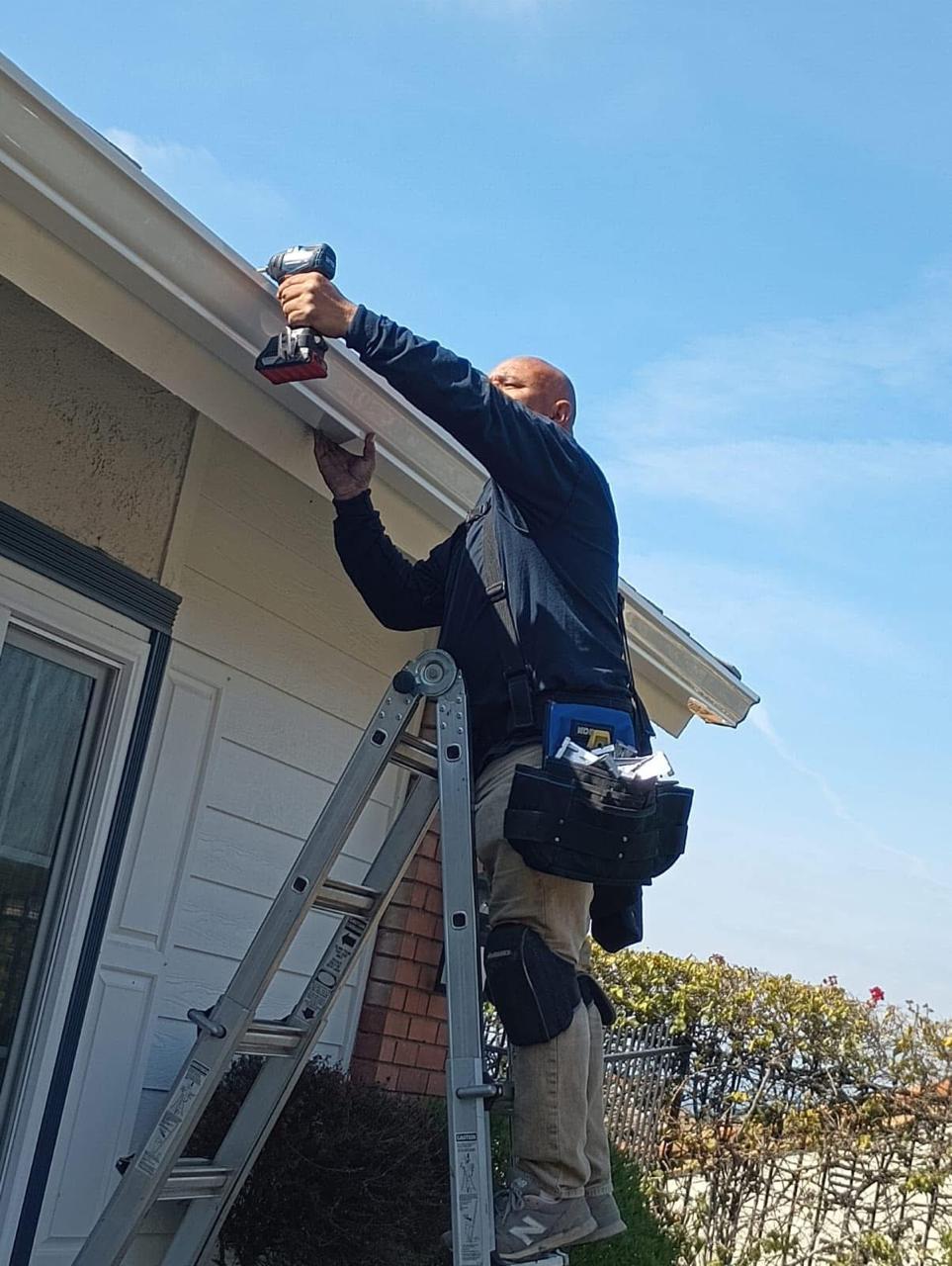 Roofing work in progress